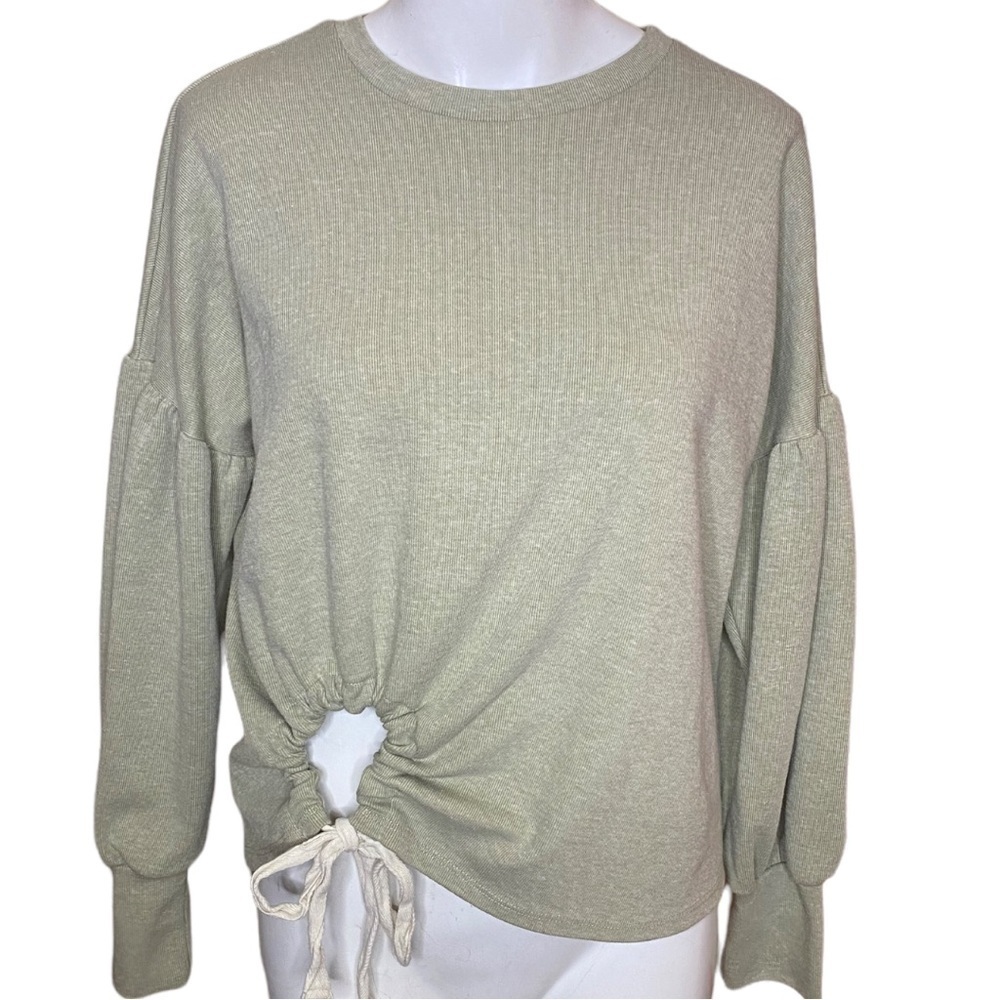 June & Hudson Olive Top Tectured O-RING TOP Size M
